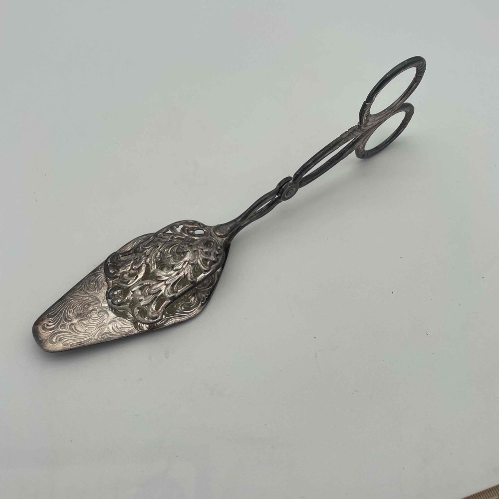 E.L. Silver Solingen Signed Made in Germany Pastry Sandwich scissor Tongs Server